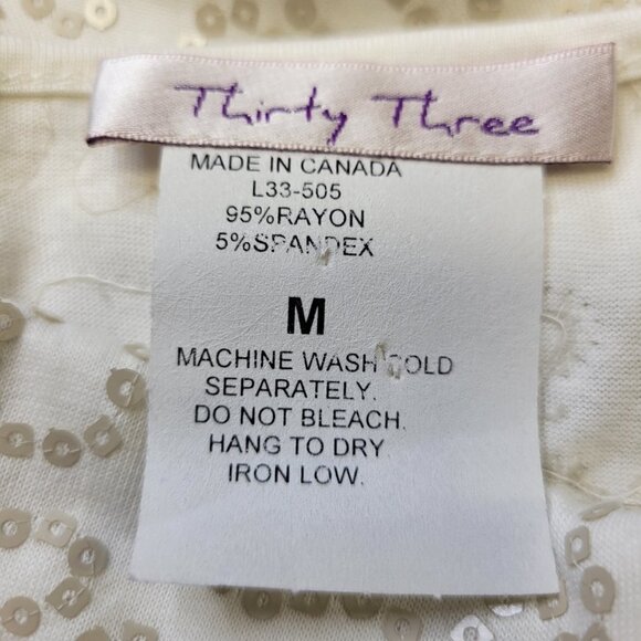 White  Sleeveless Sequin Shift Dress Size M - Picture 6 of 6